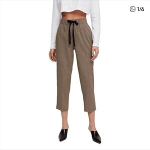 ARITZIA | Babaton Errol linen pants olive Green Sz S